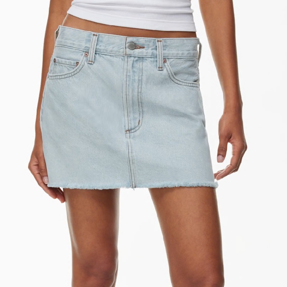 Aritzia Sky Blue Denim Mini Skirt